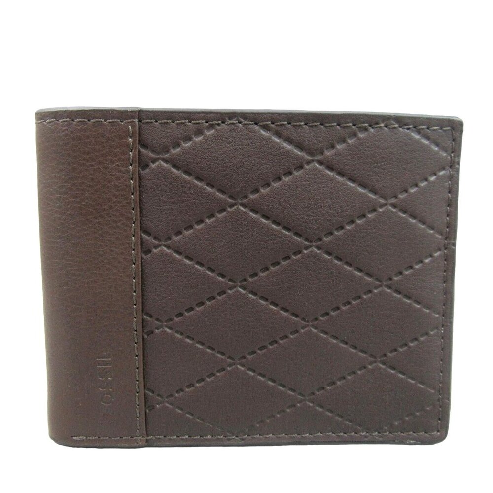 Fossil Journee Traveler Men's Brown Leather Wallet NEW